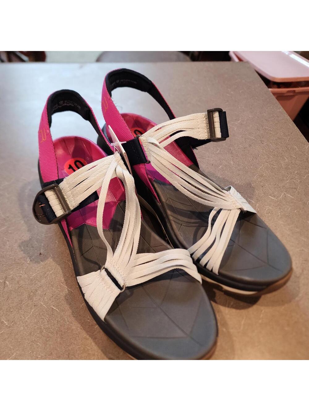 NEw Spyder Chersky Sandals Women's Midnight Pink Cream unique comfy 10 slingback